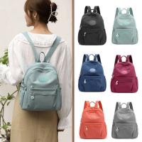 Mochila Pequeña Para Hombres Y Mujeres Capacidad Grande Rucksack De Viaje Estilo Casual Moda Mini Daypack Bolsa De Hombro Escolar Material Nylon Negro Rojo Tinto Azul Oscuro Azul Cielo - details 2