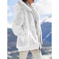 Chaqueta de lana cálida y holgada para mujer, talla grande, nueva, con capucha - details 4