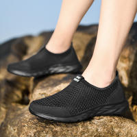Flyknit-zapatillas de correr para mujer, calzado deportivo ligero, transpirable, suave, color negro - details 3
