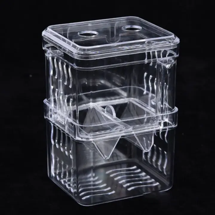Caja de acrílico duradera para criadero de Acuario, caja de aislamiento para cría de peces, portátil, segura, para incubar peces de bebé - 1