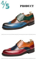 Zapatos Formales de Cuero Sintético Hechos a Mano Talla Grande 38-47 Resistentes a la Desgaste - details 2