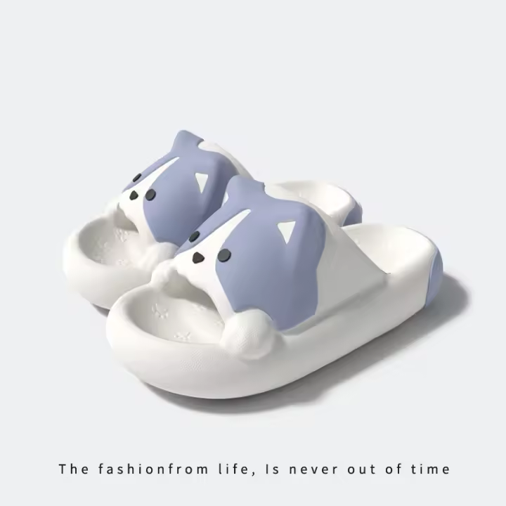 Zapatillas frescas de dibujos animados desgaste de verano lindo hogar interior zapatillas de baño de fondo suave antideslizante transpirable pareja sandalias - 1