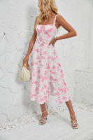 Vestido midi de satén con tirantes finos para mujer, abertura frontal, hueco - details 54