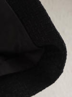 Elegant Black White Jacket For Women Autumn O Neck Long Sleeve Crop Coat Single Breasted With Belt Lady New Outerwear - details 13