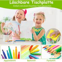 2 Sillas, Mesa y Sillas Infantiles con Forma de Cacahuete, Altura Ajustable, Mesa de Pintura para Niños, Juego de Mesa y Silla Infantil para Guardería y Jardín de Infancia, Amarillo - details 13