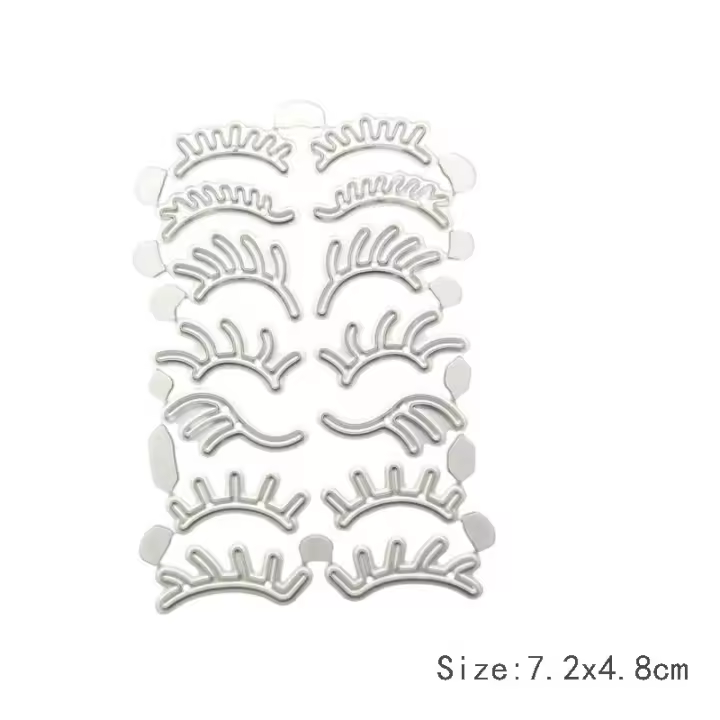 Lindo molde de pestañas troqueles de corte de Metal para álbum de recortes sellos y troqueles para tallar tarjetas de felicitación de papel, fabricación de artesanías en relieve - 1