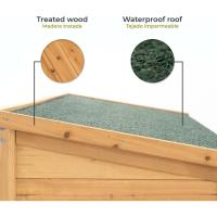 Armario Multiusos para Jardín 40x75x90 cm en Madera con 2 Capas de Pintura Impermeable |   Patas y Suelo - details 20