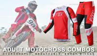 Conjunto de equipo de carreras de Motocross para hombre, traje Enduro, pantalones todoterreno y Jersey, Combo ATV UTV MTB, guantes de bicicleta - details 0