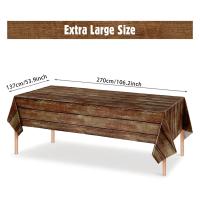 Mantel de Mesa de Madera Rústica Diseño Rectangular para Fiesta Paño de Mesa de Grano Retro - details 10