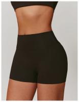 Pantalones cortos de Yoga de cintura alta afilados para mujer, pantalones cortos deportivos ajustados de secado rápido con realce de melocotón para correr y Fitness - details 17
