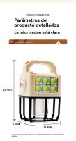 Luz camping recargable solar Portátil multifunción al aire libre carpa Linterna niña - details 2