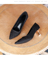 Tacones altos de verano para mujer 2025, nuevos, puntiagudos, cómodos, tacón delgado, temperamento, cuero suave, cómodos, versátiles, boca poco profunda, solo zapatos para mujer. - details 12
