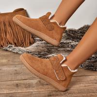 Zapatos planos de algodón gruesos de terciopelo para mujer, calzado informal cálido de algodón, talla grande, novedad de invierno de 2024 - details 9