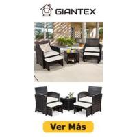 Conjunto de Muebles de Jardín, 3 Piezas de Ratán para Exterior, 2 Sillones con Cojines y 1 Mesa de Panel de Vidrio, Mesa y Silla para Terraza, Jardín, Patio (Marrón Oscuro) - details 11