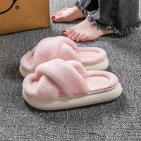 Suelo interior antideslizante de esponja para mujer, parte inferior, pantuflas peludas de algodón para el hogar, candelabros de invierno - details 9