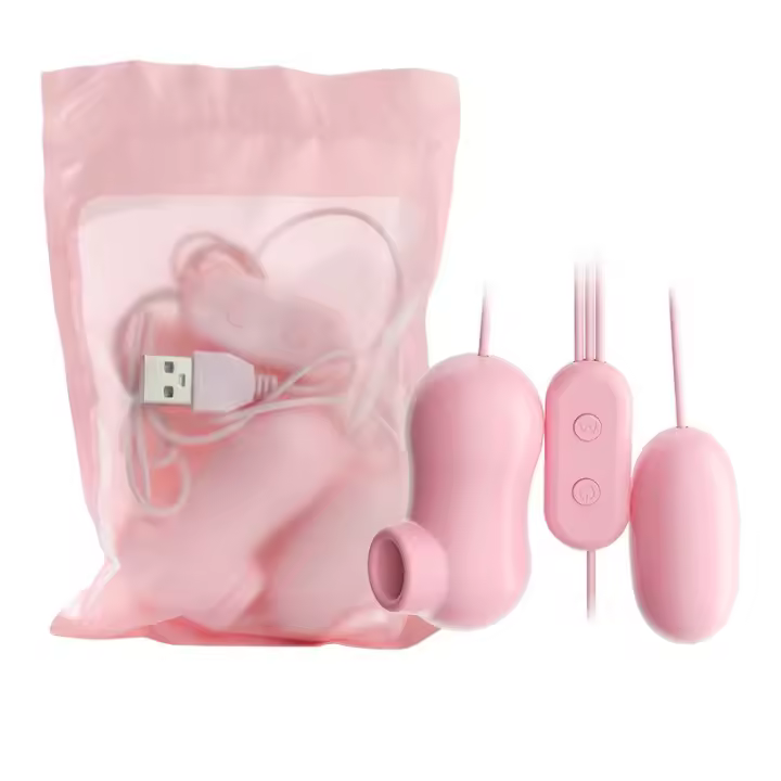 Juguetes Sexuales, Saltando Huevo Rosa USB Directo - Doble Salto Masturbador Femenino Productos Sexuales - 1