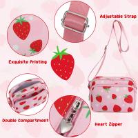 Mini mochila de fresa para mujer y niña, monedero ligero, informal, pequeña, viaje de compras - details 5