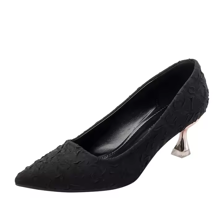 Tacones altos de verano para mujer 2025, nuevos, puntiagudos, cómodos, tacón delgado, temperamento, cuero suave, cómodos, versátiles, boca poco profunda, solo zapatos para mujer. - 1