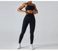 Pantalones deportivos ajustados de secado rápido para mujer, pantalones de Yoga ajustados, pantalones de Yoga de punto sin costuras, pantalones de chándal transpirables antitratamiento para gimnasio y Fitness - details 28