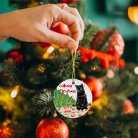 Colgante de gato negro de Navidad, decoración de Ambiente de fiesta de árbol de Navidad, adorno colgante de acrílico, 2023 - details 5