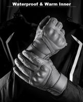 Guantes de Moto Inviernal Impermeables Guantes de Cuero de Cabra Auténticos para Hombres y Mujeres - details 1