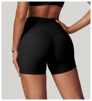 Pantalones cortos sólidos para mujer, pantalones cortos de Yoga para correr, Push Up, entrenamiento, gimnasio, pantalones cortos deportivos de cintura alta, mallas cortas, ropa de Yoga - details 26
