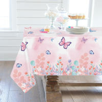 Mantel impermeable Primavera Verano mesa de mariposa al aire libre decoración de fiesta de feliz cumpleaños para niña - details 4