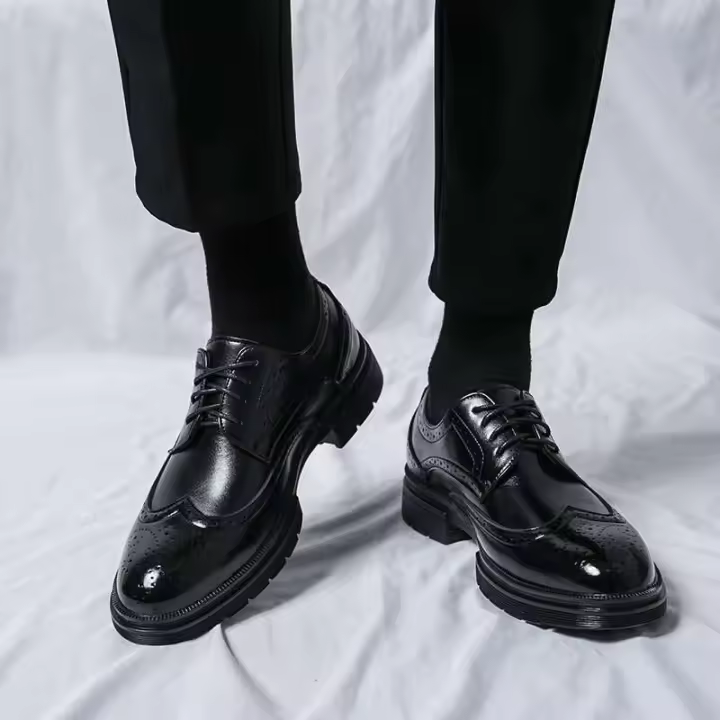 2025 nuevos productos populares vestido de conducción para hombres zapatos de cuero formales de negocios para caminar en la oficina - 1