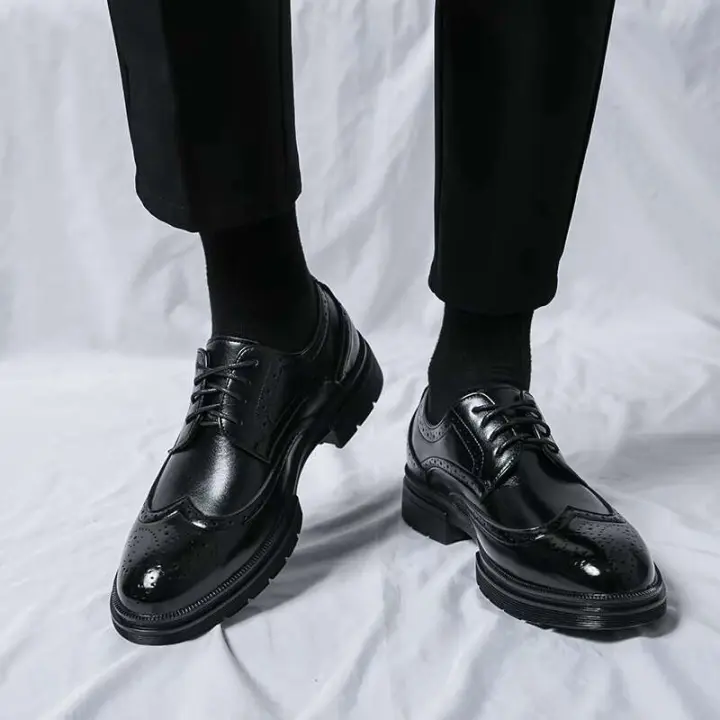 2025 nuevos productos populares vestido de conducción para hombres zapatos de cuero formales de negocios para caminar en la oficina - 1