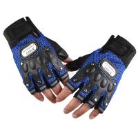 Guantes transpirables antideslizantes de medio dedo para ciclismo, Manoplas sin dedos de cuero PU para bicicleta, senderismo y Fitness - details 1