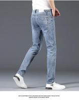 Jeans de Moda Coreana para Hombres Pantalones de Denim Adelgazados Cálidos con Tirantes - details 7