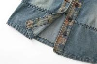Chaleco Denim Retro para Mujer Chaleco Ajustado sin Mangas, Botón Único, Moda Casual de Primavera y Otoño, Novedad 2024 - details 5