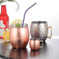 Taza de cobre puro de 500ml, Mule de Moscú engrosada, taza de mula de Moscú, taza de acabado suave martillado, taza de mulas, cócteles, café, cerveza - details 4