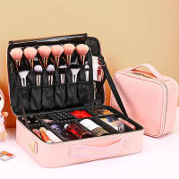Neceser profesional de gran capacidad para mujer, bolsa de viaje, estuche de maquillaje - details 0