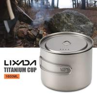 Lixada - maceta colgante portátil de titanio ultraligera, 900 ml/1600 ml, con asa plegable con tapa, utilizada para acampar al aire libre, hacer senderismo, - details 44