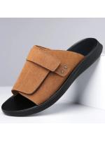 Verano nuevos hombres gladiadores todo partido de cuero de gamuza Casual zapatos transpirables sandalias de playa al aire libre zapatillas más el tamaño - details 3