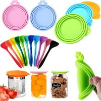 Tapa de silicona reutilizable para comida de mascotas, tapa de lata para almacenamiento de perros y gatos, sello con cuchara, 2 unidades - details 6