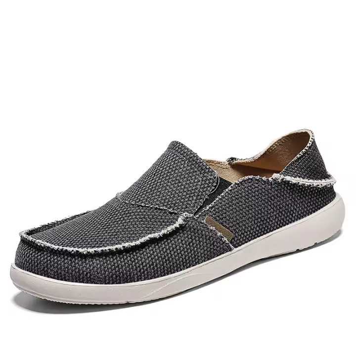 Zapatos de lona para hombre, zapatos casuales, mocasines elásticos, zapatos sin cordones para hombre, transpirables, ligeros y cómodos. - 1