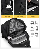Mochila resistente al desgaste para viajeros, mochila informal de tela Oxford, mochila curva impermeable neutra para estudiantes de secundaria - details 5