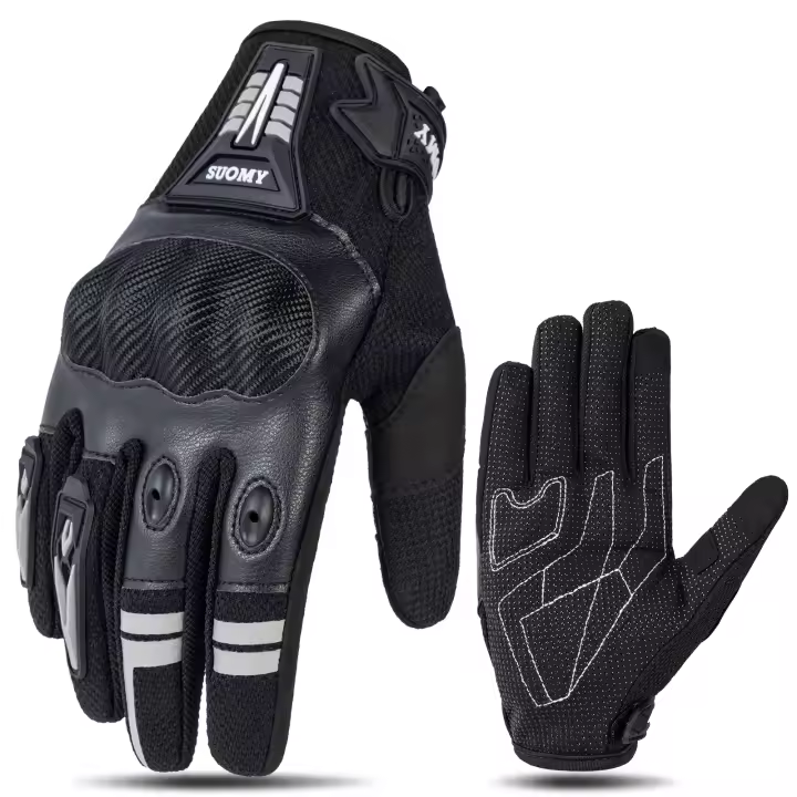 Guantes de Motocicleta SUOMY Transpirables Cascada de Dedos Protectora con Carcasa de PVC - 1