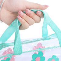 Bolsa de almacenamiento de maquillaje de PVC transparente, gran capacidad y diseño ligero para gestión de artículos pequeños - details 1