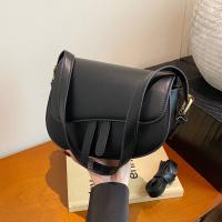 Bolso de Sillín Retro Chic para Mujer Cruzado Minimalista de Color Sólido con Cierre Magnético, Correa Ajustable, Herrajes de Tonos Dorados - details 1