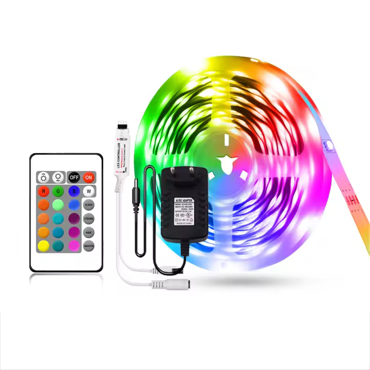 GAHADA Fuente de Alimentación para Tira LED RGB 24Teclas Remoto IR Cinta LED Flexible - 1