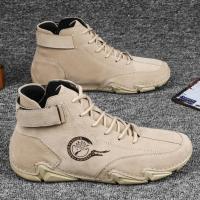 Zapatillas de deporte para hombre, botas cortas de felpa para deportes de senderismo al aire libre, zapatos informales de fondo suave para hombre, zapatos cómodos de marca originales - details 14