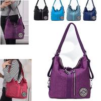 Mochila multifuncional 3 en 1 para mujer, bolsa de hombro de tejido de nylon, bolsa de la compra reutilizable, bolsa de viaje cruzada, bandolera, mochila escolar para estudiantes, informal - details 2