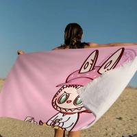 Labubu-toallas de playa para ordenador portátil, toalla de ducha, Sauna, viaje, Spa, microfibra, secado rápido, accesorios de gimnasio, decoración bonita para habitación - details 13