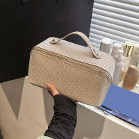 Bolso De Maquillaje Grande En Cuero PU Estilo Clásico Portátil Para Viajes Organizador De Cosméticos Estiloso Para Mujer Caja De Almacenamiento Manejable - details 12