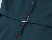 Vestido Corto de Verano Vintage Hepburn Moda Casual para Mujeres Estilo Retro Navy Blue - details 6