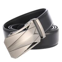 Cinturón de cuero con hebilla automática de aleación de Metal para hombre, talla grande, largo, 170, 160, 150, 140, 130cm, para pantalones vaqueros de negocios - details 3