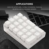 Teclado numérico mecánico retroiluminado blanco, 21 teclas, interruptor azul cereza, PC de escritorio, portátil - details 0
